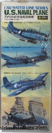 Fujimi 1/700 US Naval Planes SBD Dauntless / TBF Avenger / F4F Wildcat, WL100 plastic model kit